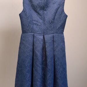 Liz Claiborne Royal Blue Jacquard Midi Dress Sz 8